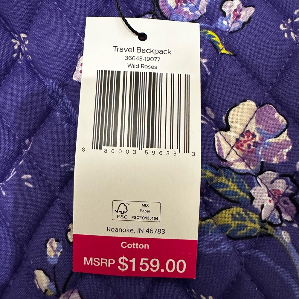 Vera Bradley Travel Backpack NWT - Picture 13 of 13